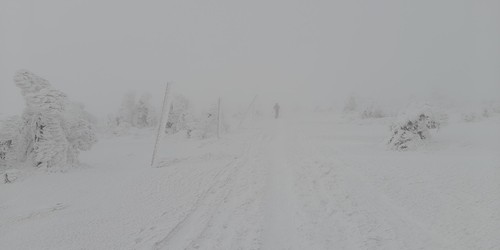 Počasí jen pro otrlé - někde mezi Sněžkou  a Luční boudou